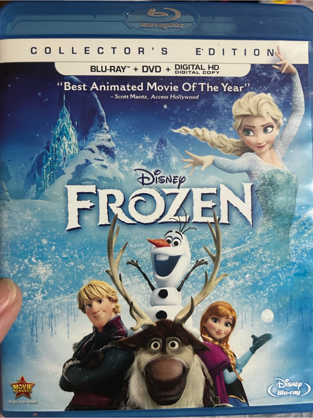 Disney Frozen Blu-ray Cover - Blue White